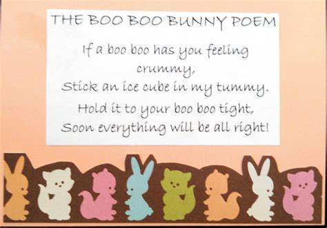7k) Sale Price 2. . Boo boo bunny poem